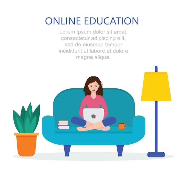 Modello di progettazione di pagine Web per corsi di formazione online e corsi di apprendimento video tutorial