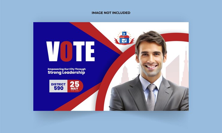 Vettore modello di progettazione di post sui social media e banner web per le elezioni politiche