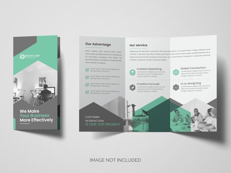 Vettore modello di progettazione di poster di riviste per copertine di brochure triplici professionali