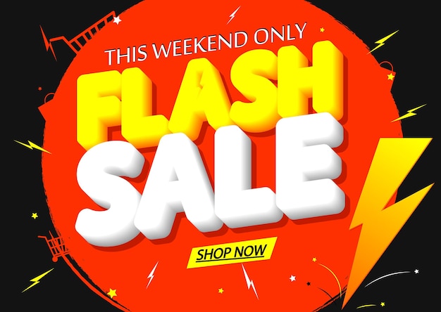 Modello di progettazione di poster di vendita flash