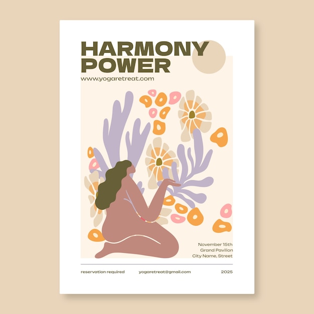 Modello di progettazione di poster mistico boho