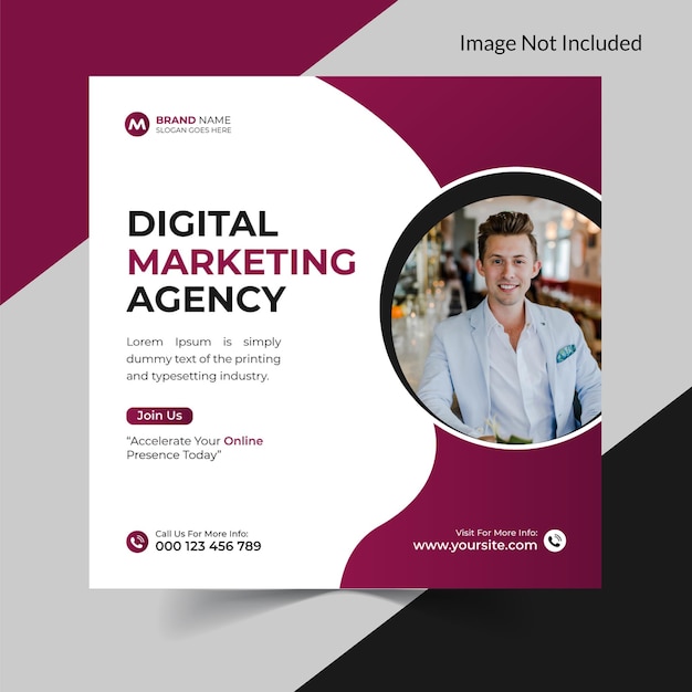 Modello di progettazione di poster per agenzie di marketing digitale