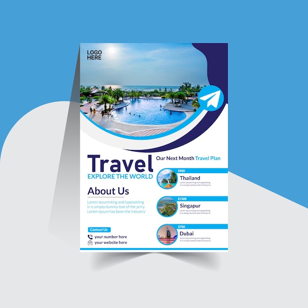 modello di progettazione di poster per volantini turistici