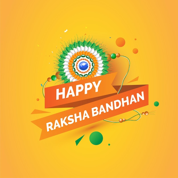 Modello di progettazione di sfondo del festival di Raksha Bandhan felice