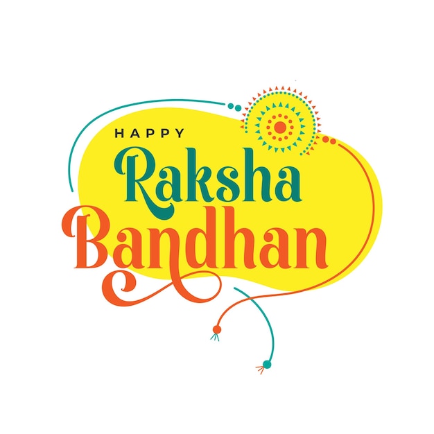 Modello di progettazione di sfondo di saluto felice Raksha Bandhan