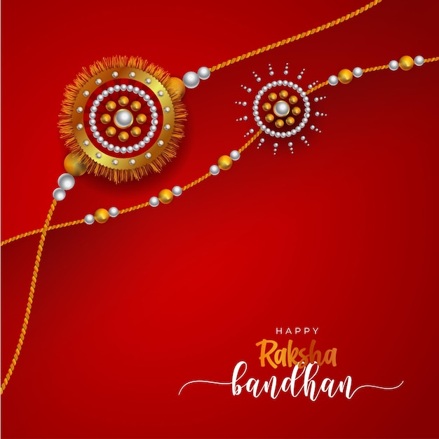 Modello di progettazione di sfondo di saluto felice Raksha Bandhan