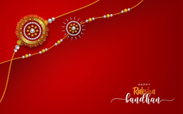 Modello di progettazione di sfondo di saluto felice Raksha Bandhan