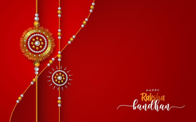 Modello di progettazione di sfondo di saluto felice Raksha Bandhan