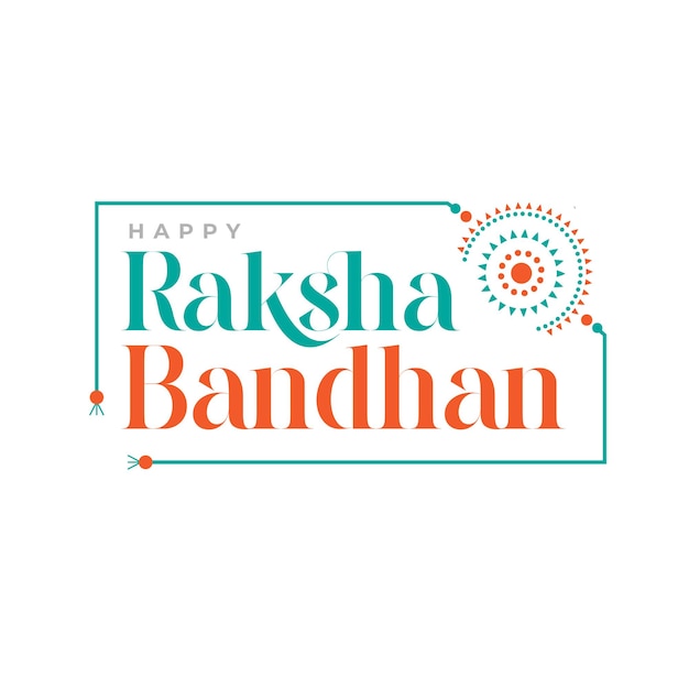 Modello di progettazione di sfondo di saluto felice Raksha Bandhan