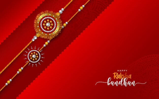 Modello di progettazione di sfondo di saluto felice Raksha Bandhan
