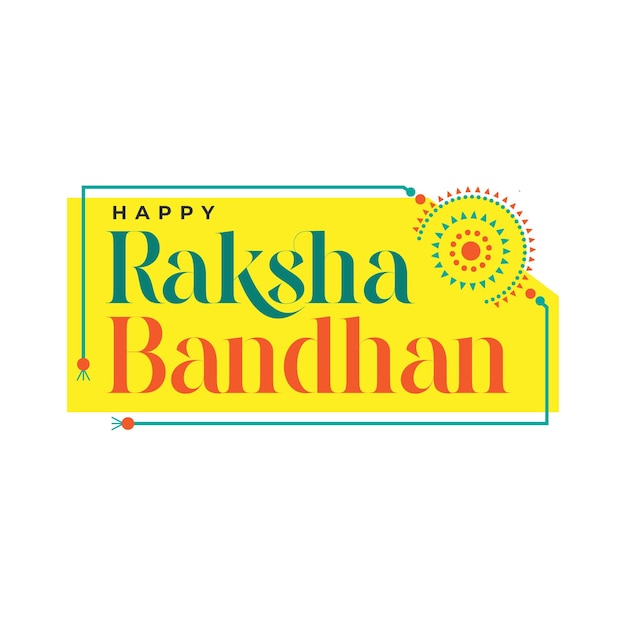 Modello di progettazione di sfondo di saluto felice Raksha Bandhan