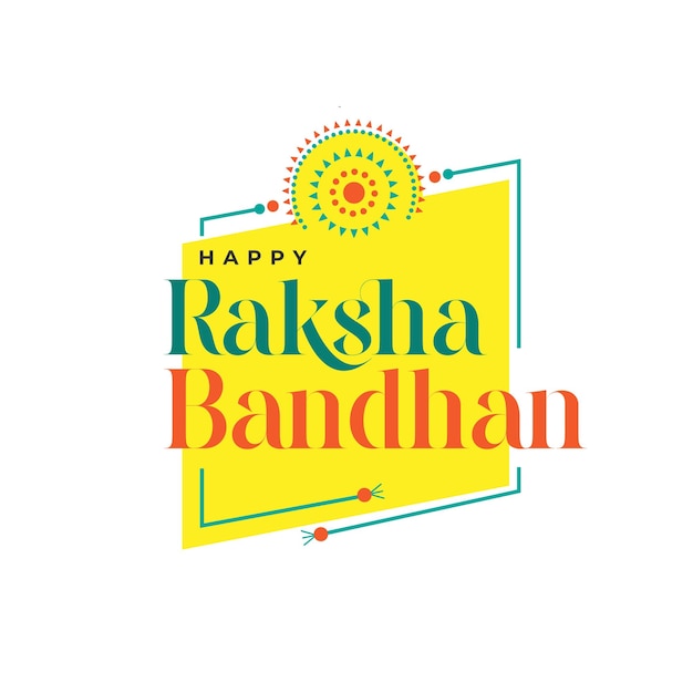 Modello di progettazione di sfondo di saluto felice Raksha Bandhan