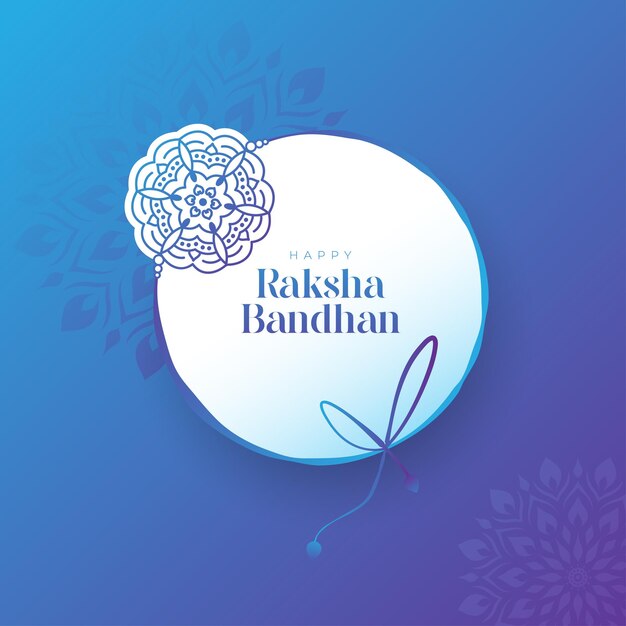 Modello di progettazione di sfondo di saluto felice Raksha Bandhan