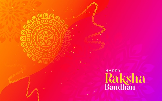Modello di progettazione di sfondo di saluto felice Raksha Bandhan