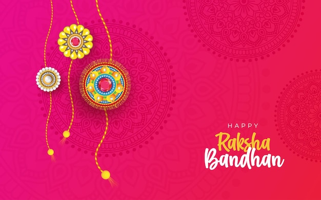 Modello di progettazione di sfondo felice Raksha Bandhan