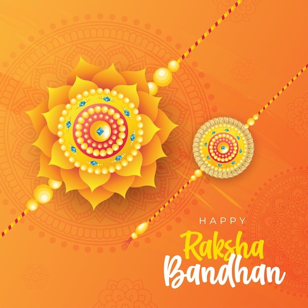Modello di progettazione di sfondo felice Raksha Bandhan