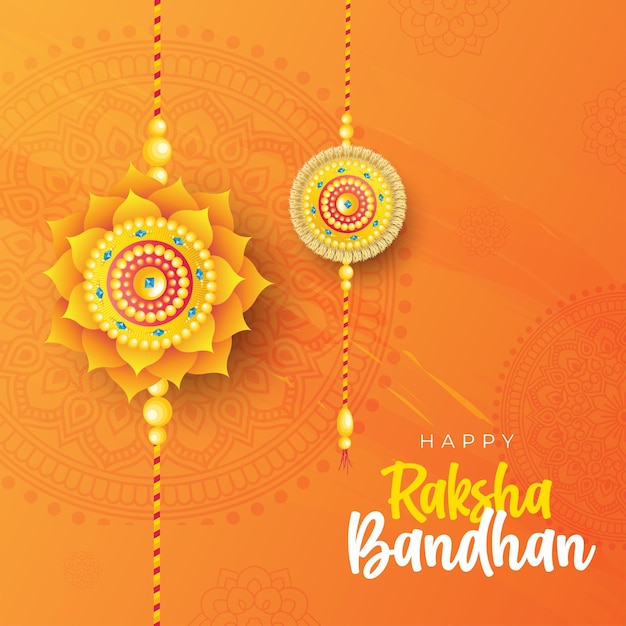 Modello di progettazione di sfondo felice Raksha Bandhan