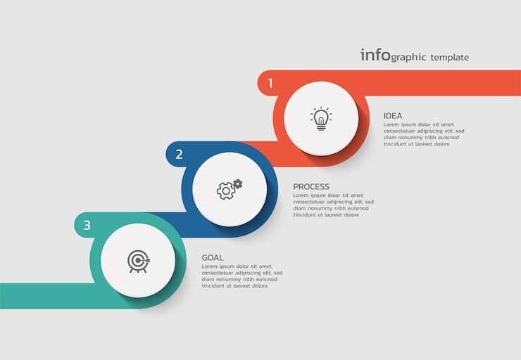 Modello di progettazione di sfondo infografica aziendale vettoriale