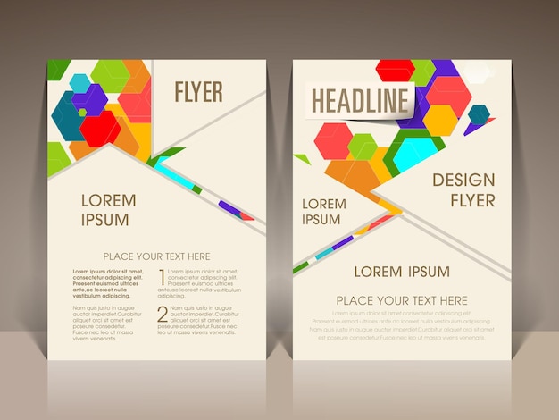 Modello di progettazione di volantini per brochure aziendali in formato a4