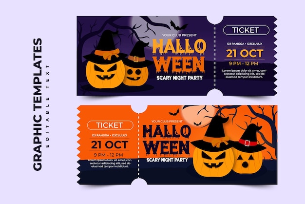 Modello di progettazione grafica a tema Halloween facile da personalizzare, design semplice ed elegante