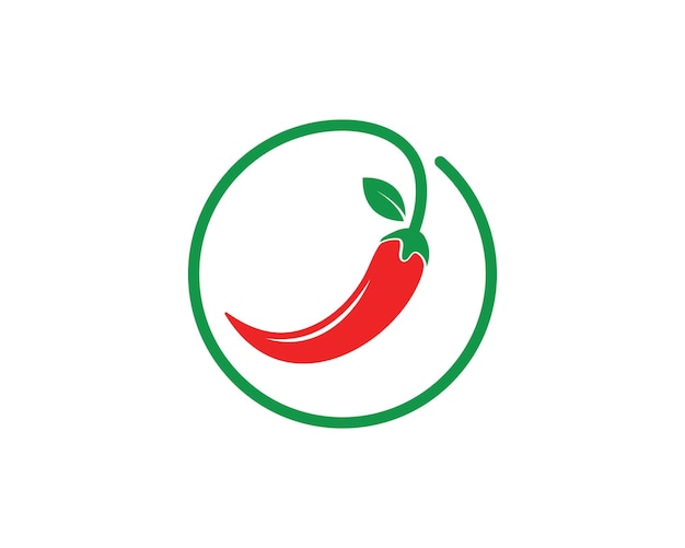 Modello di progettazione illustrazione vettoriale icona logo peperoncino