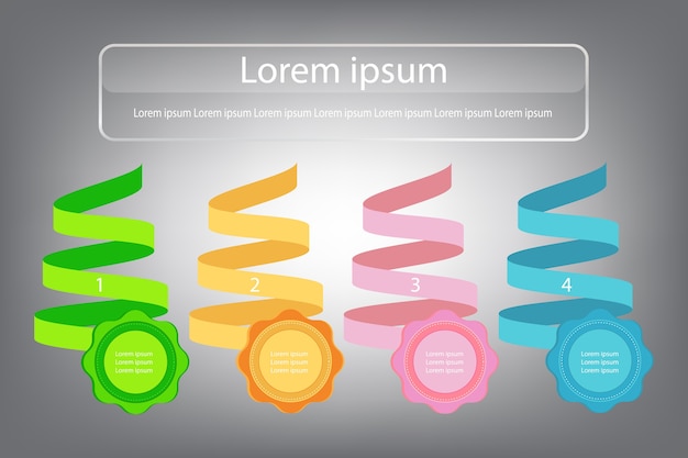 Modello di progettazione infografica banner