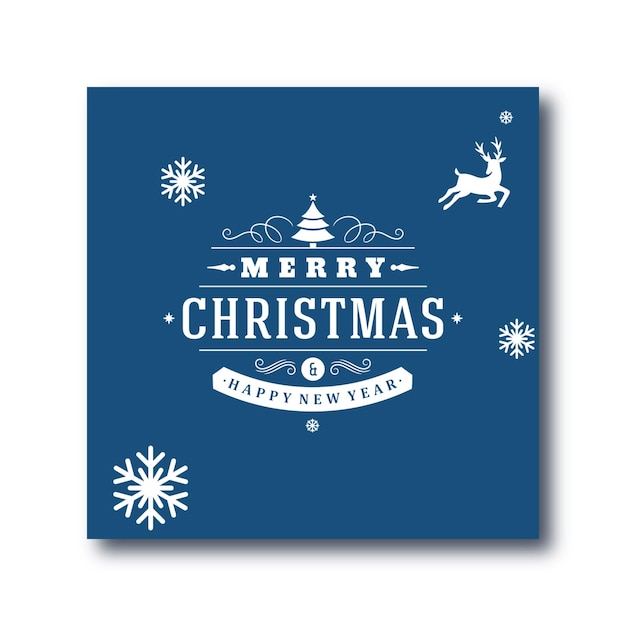 Modello di progettazione post sui social media della cartolina di Natale