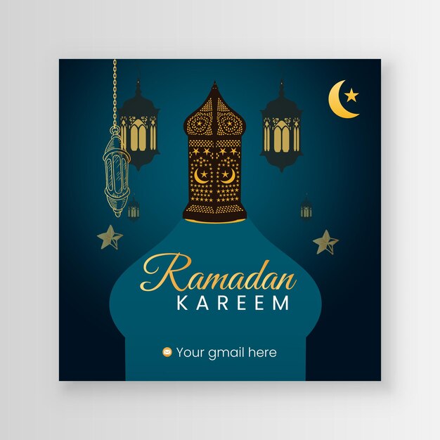 Modello di progettazione post sui social media Ramadan per la tua azienda