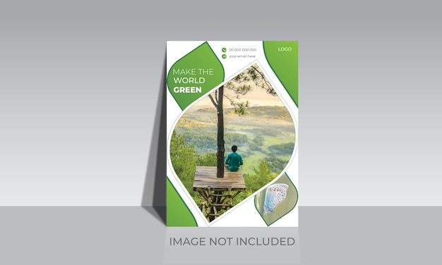 Modello di progettazione verde ambiente natura Flyer