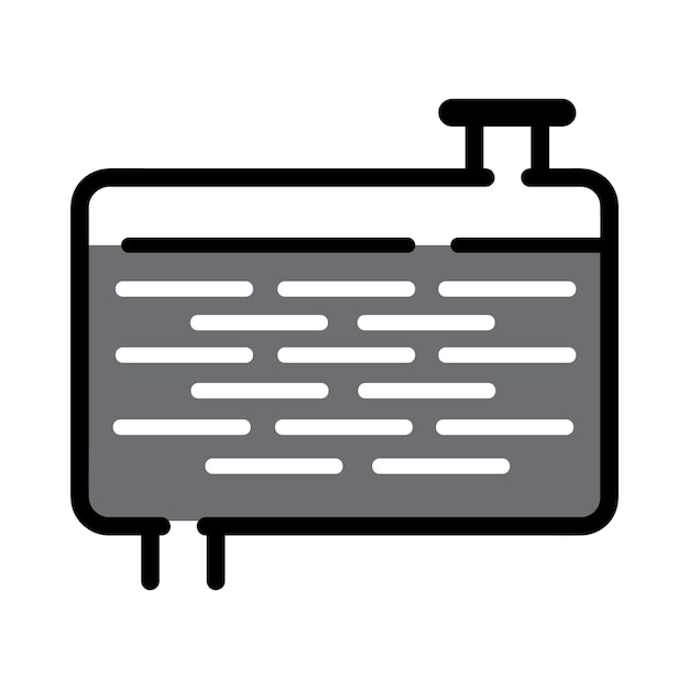 Modello di progettazione vettoriale del logo dell'icona del radiatore