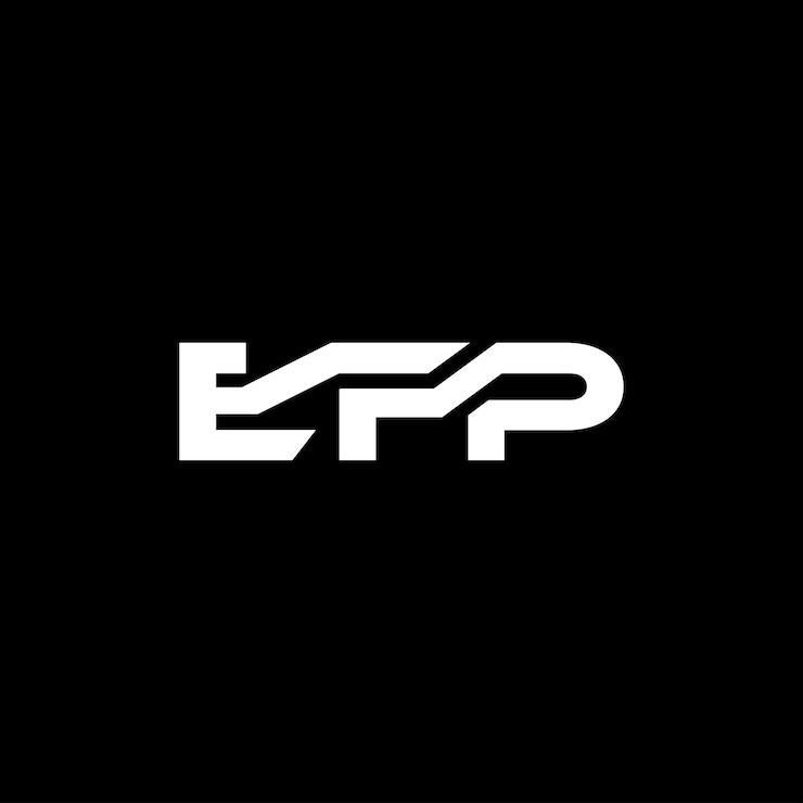 Vettore modello di progettazione vettoriale del logo delle lettere semplici efp