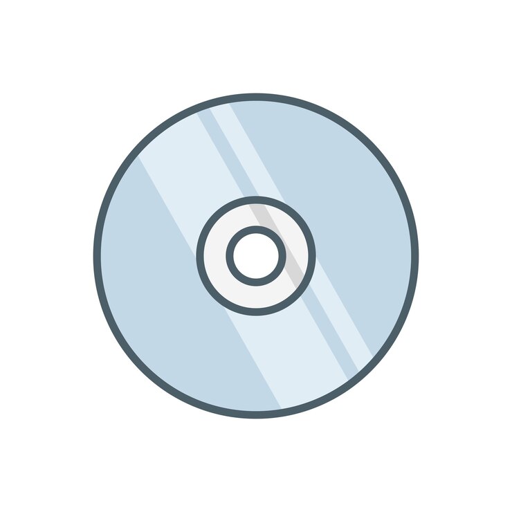 modello di progettazione vettoriale dell'icona del disco compatto semplice e pulito