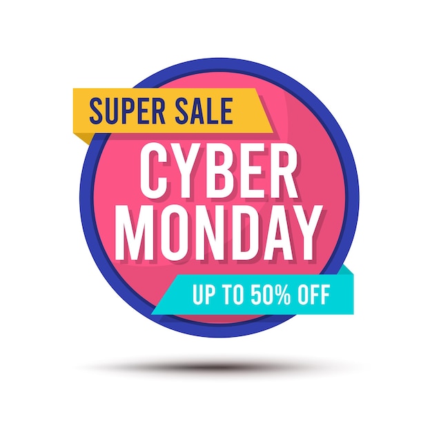 Modello di progettazione vettoriale per la promozione delle vendite del Cyber Monday