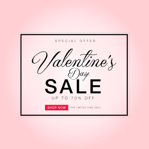 Modello di promozione banner di vendita di San Valentino