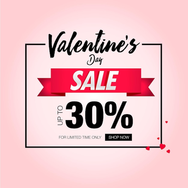 Modello di promozione banner di vendita di San Valentino