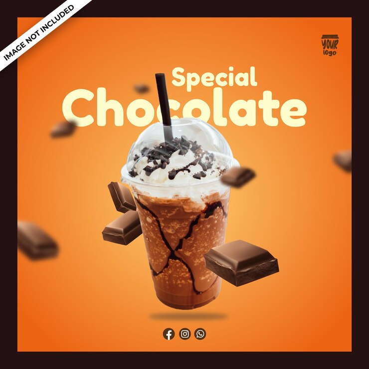 Modello di promozione sui social media di Chocolate Drink Instagram