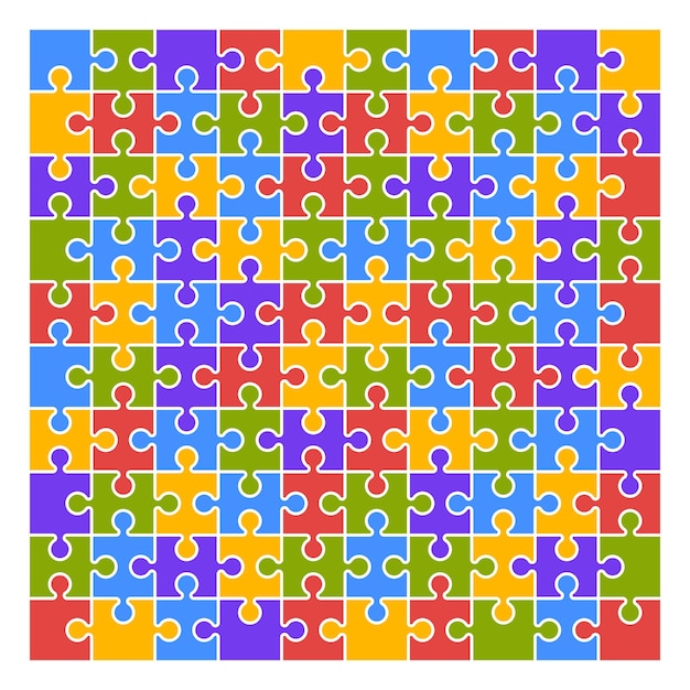 Modello di puzzle di griglia per fogli di lavoro per bambini