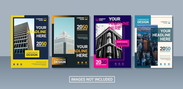 Modello di raccolta di copertine di libri aziendali creativi