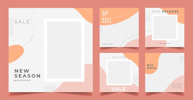 Modello di sconto per post di instagram dal design piatto