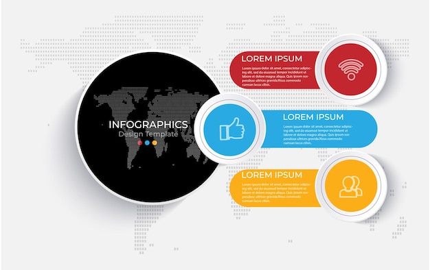 Modello di sfondo del disegno infografica aziendale vettoriale