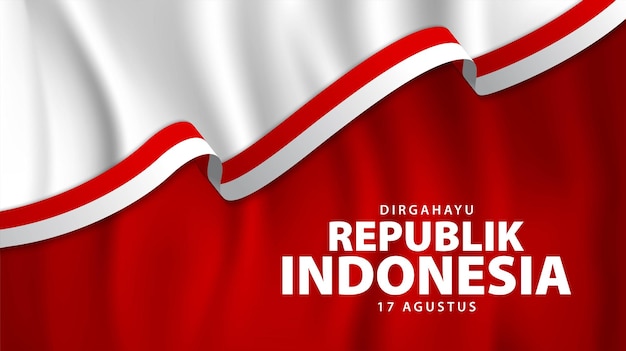 Modello di sfondo del giorno dell'indipendenza dell'Indonesia