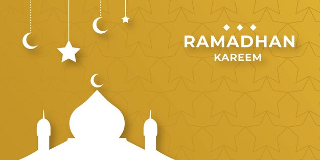 Modello di sfondo della moschea di Ramadan Kareem