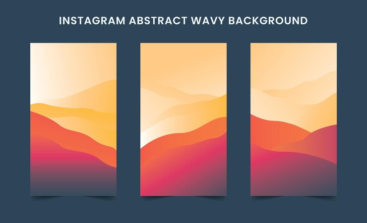 Modello di sfondo ondulato astratto di Instagram