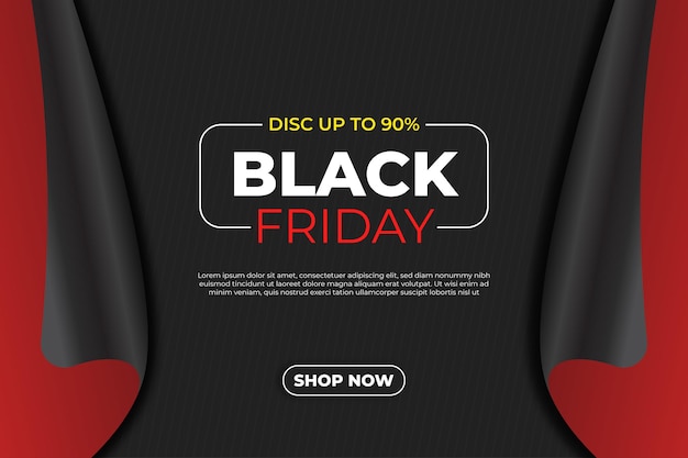 Modello di sfondo per la vendita di sconto del Black Friday