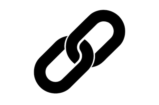 Modello di silhouette piatta su sfondo bianco di progettazione vettoriale di icone di collegamento
