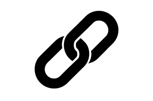 Modello di silhouette piatta su sfondo bianco di progettazione vettoriale di icone di collegamento
