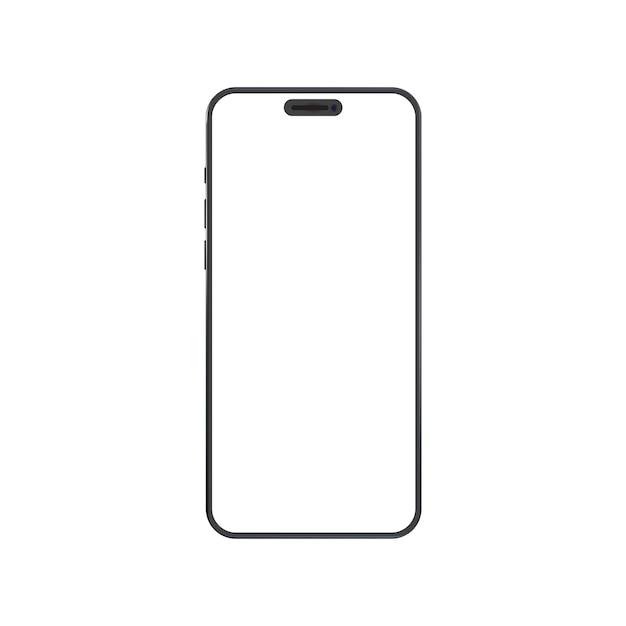modello di smartphone isolato su vettore di sfondo bianco