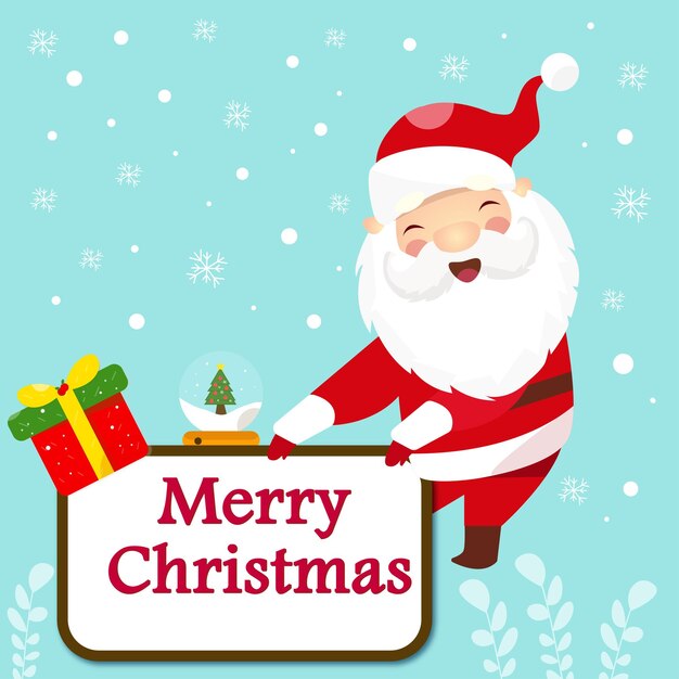 modello di social media di buon Natale con sfondo invernale