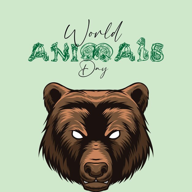 Modello di social media per il Wold Animal Day per il feed dei post di Instagram