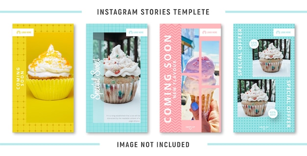 Modello di storie di Instagram di cibo